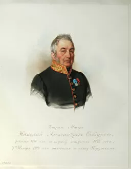 Portrait of General Nikolai Alexandrovich Sablukov (1776-1848) (From the Album of the Imperial Horse Guards), 1846-1849