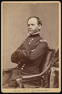 Sherman William Tecumseh Prints: Portrait of General William Tecumseh Sherman (1820-1891), Before 1891. Creator: Unknown