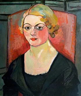 Suzanne 1865 1938 Prints: Portrait of Genevieve Carmax-Zoegger, 1936. Creator: Valadon, Suzanne (1865-1938)
