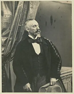 Gentlemen Prints: Portrait of a Gentleman, about 1850-1855. Creators: Achille Deveria, Theodule Deveria