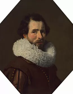 Images Dated 6th April 2021: Portrait of a Gentleman Wearing a Fancy Ruff, 1627. Creator: Thomas de Keyser