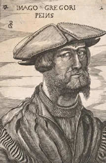 Portrait of Georg Pencz (Imago Gregori Peins). Creator: Unknown