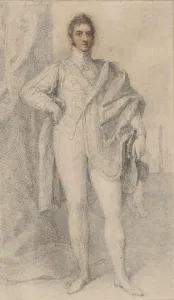Blenheim Palace Collection: Portrait of George, 5th Duke of Marlborough, with Blenheim in the Distance, 1817-21