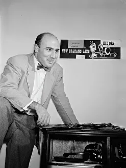 Music Industry Prints: Portrait of George Avakian in his office or home