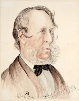 English School 19th Century Prints: Portrait of George Cruikshank, Born 1792, Died 1878, 1878