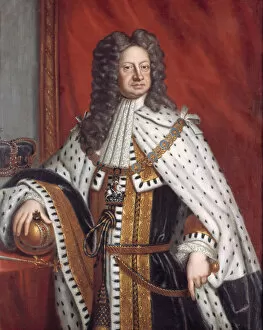 Kneller Gallery: Portrait of George I in Anointment Robe. Artist: Kneller, Sir Gotfrey (1646-1723)