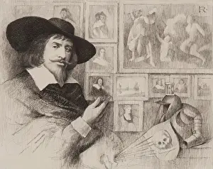 Reid George Prints: Portrait of George Jamesone. Creator: Charles Amand-Durand