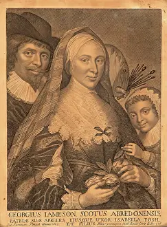 Family Group Prints: Portrait of George Jamesone with his wife Isabella Tosh and son Alexander