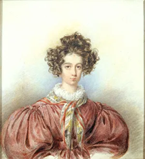 Sand Gallery: Portrait of George Sand, 1830. Creator: Blaize, Candide (1795-1855)