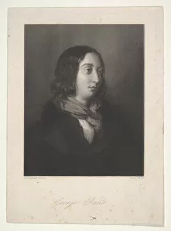 Baroness Dudevant Gallery: Portrait of George Sand, 1837. Creator: Luigi Calamatta