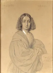 Sand Gallery: Portrait of George Sand, 1837. Creator: Calamatta, Luigi (1802-1869)