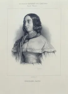 Sand Gallery: Portrait of George Sand. Creator: Julien, Bernard Romain (1802-1871)