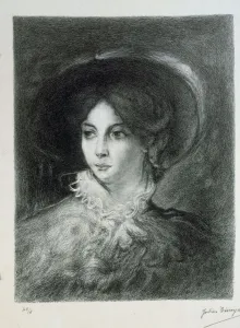 Sand Gallery: Portrait of George Sand. Creator: Tinayre, Julien (1859-1923)