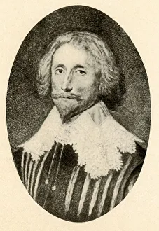 Virginia Prints: Portrait of George Sandys, with slashed doublet and Vandyke collar, c1610-1630, (1937)