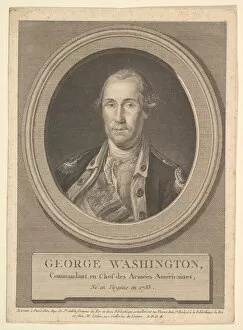 Charles Nicolas Cochin Fils Gallery: Portrait of George Washington, August 1836. Creator: Augustin de Saint-Aubin