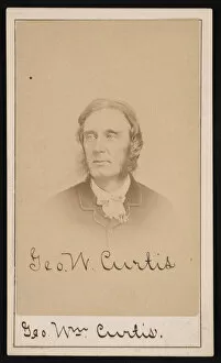 Rights Collection: Portrait of George William Curtis (1824-1892), Circa 1870s. Creator: Purdy & Frear