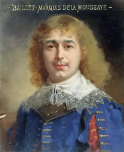 Wood Material Prints: Portrait de Georges Baillet, sociétaire de la Comédie-Française dans le rôle du Marquis