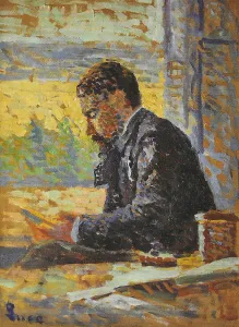 Luce Prints: Portrait of Georges Tardif (1864-1933), c. 1890. Creator: Luce, Maximilien (1858-1941)