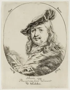 Gotfried Schalcken Prints: Portrait of Gerard Dou, the Painter, 1660/80. Creator: Godfried Schalcken