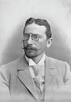 Board Game Prints: Portrait of the German chess master Dr Tarrasch, 1896. Creator: George Bradshaw