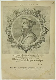 Zsamboky Janos Prints: Portrait of Gesnerus, published 1574. Creators: Unknown, Johannes Sambucus