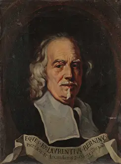 Giovanni Lorenzo Bernini Prints: Portrait of Gian Lorenzo Bernini, 1692. Creator: Ghezzi, Giuseppe (1634-1721)