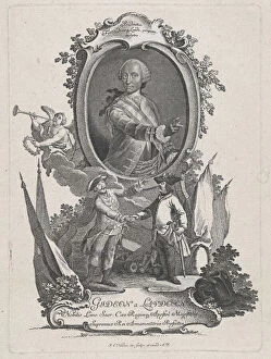 Portrait of Gideon a Laudohn, Nobbleman of Livonia (Latvia), ca. 1740-1760. Creator: Johann Esaias Nilson