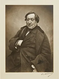 Rossini Prints: Portrait of Gioachino Rossini (1792-1868), 1856. Creator: Nadar, Gaspard-Felix (1820-1910)