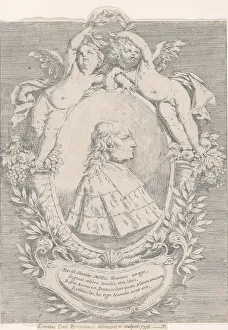 Portrait of Giovanni Girolamo Sbaraglia, within an oval flanked by two putti