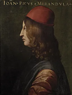 Portrait of Giovanni Pico della Mirandola (Giovio Series), 1562-1568. Artist: Dell Altissimo, Cristofano (1525-1605)