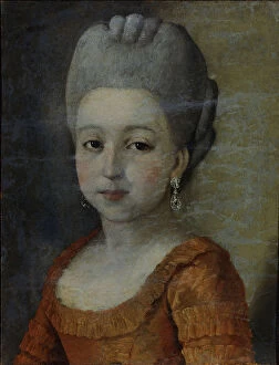 Images Dated 21st June 2013: Portrait of a Girl, 1770s. Artist: Ostrovsky, Grigory (active 1760-1780)