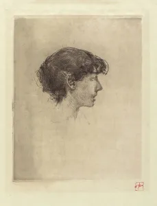Anxiety Prints: Portrait of a Girl, 1880-1890. Creator: Robert Frederick Blum