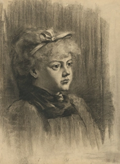 Julius Prints: Portrait of a girl, 1894-1899. Creator: Julius Eder