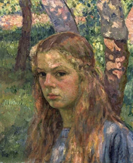 Images Dated 30th September 2005: Portrait of a Girl, 20th century. Artist: Theo van Rysselberghe
