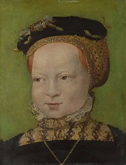 Jakob 1505 1567 Prints: Portrait of a Girl, ca 1545. Artist: Seisenegger, Jakob (1505-1567)
