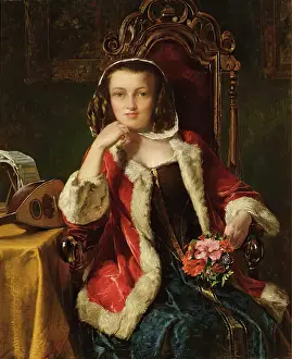 Tulipa Prints: Portrait of a Girl. Creator: Alfred Elmore