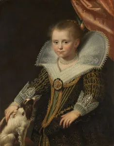 Pearl Earrings Prints: Portrait of a Girl, known as ‘The Little Princess, c.1623. Creator: Paulus Moreelse