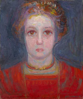 De Stijl Prints: Portrait of a Girl in Red, 1908. Creator: Mondrian, Piet (1872-1944)