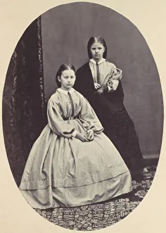 Antoine Franz Prints: [Portrait of Two Girls], 1850s-60s. Creator: Franz Antoine