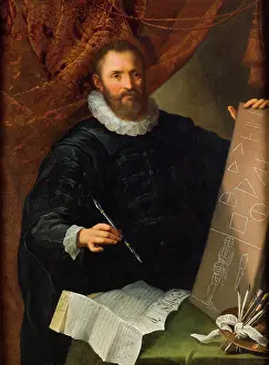 Muziano Prints: Portrait of Girolamo Muziano, 1695. Creator: Ghezzi, Giuseppe (1634-1721)