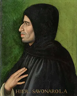Savonarola Prints: Portrait of Girolamo Savonarola, before 1521. Creator: Anonymous