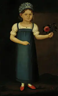 Class Prints: Portrait of Glafira Zimina, a Girl from a Merchant Family, 1825. Creator: Unknown