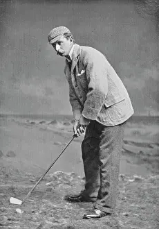 Tweed Prints: Portrait of the golfer JE Laidlay, 1896. Creator: W Crooke