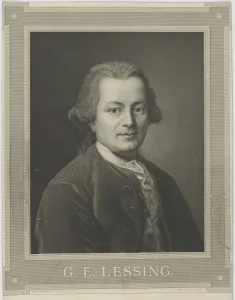 Portrait of Gotthold Ephraim Lessing (1729-1781), c. 1840. Creator: Kraufse, Alfred