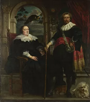 Portrait of Govaert van Surpele and his Wife, 1636-1637. Artist: Jordaens, Jacob (1593-1678)