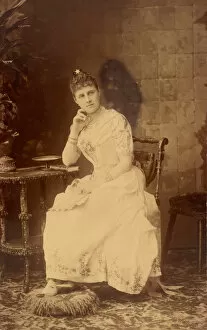 Bergamasco Collection: Portrait of Grand Duchess Alexandra Georgievna of Russia (1870-1891), c. 1888