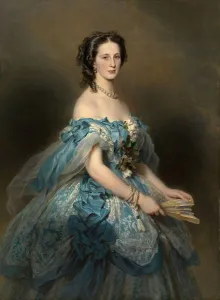 Franz Xavier 1805 1873 Prints: Portrait of Grand Duchess Alexandra Iosifovna of Saxe-Altenburg (1830-1911), 1859