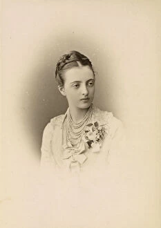 Bergamasco Collection: Portrait of Grand Duchess Anastasia Mikhailovna of Russia (1860-1922), 1879