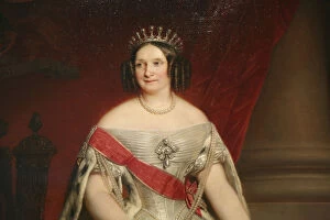 Images Dated 21st June 2011: Portrait of the Grand Duchess Anna Pavlovna, 1849. Artist: Nicaise de Keyser