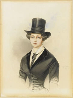 Mecklenburg Strelitz Collection: Portrait of Grand Duchess Catherine Mikhailovna of Russia (1827-1894), 1847